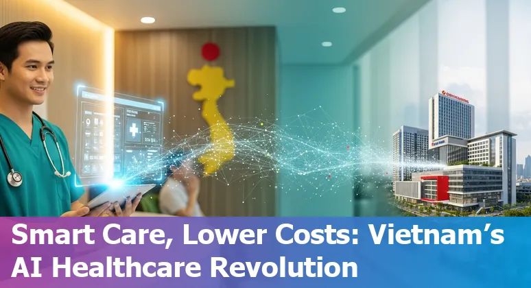 Healthcare workers using AI tools in a Viet Nam hospital to improve efficiency and cut costs