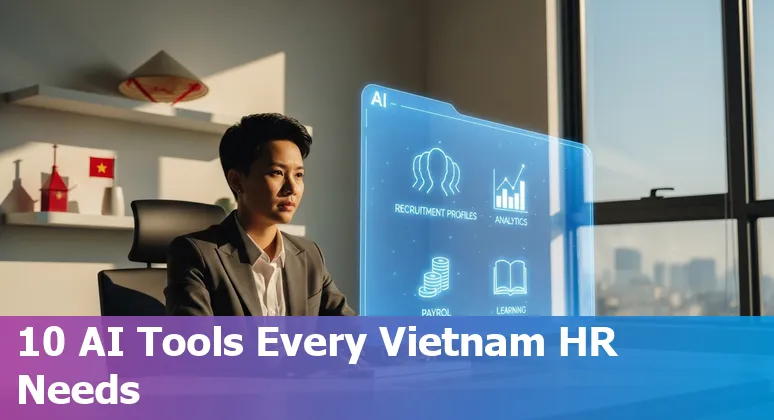 Vietnam HR professionals using AI recruitment and people analytics tools on mobile and desktop in 2025