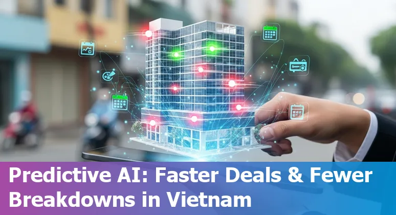 AI-powered smart building dashboard showing energy savings in a Viet Nam office building
