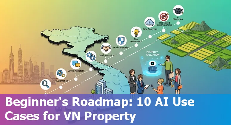 Vietnam skyline with AI icons overlay representing real estate AI use cases