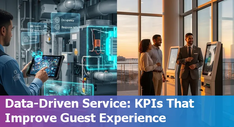 Hotel lobby AI kiosk in Virginia Beach, Virginia, US showing personalization and guest engagement