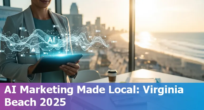 Marketing professional using AI tools for a Virginia Beach, Virginia, US local campaign
