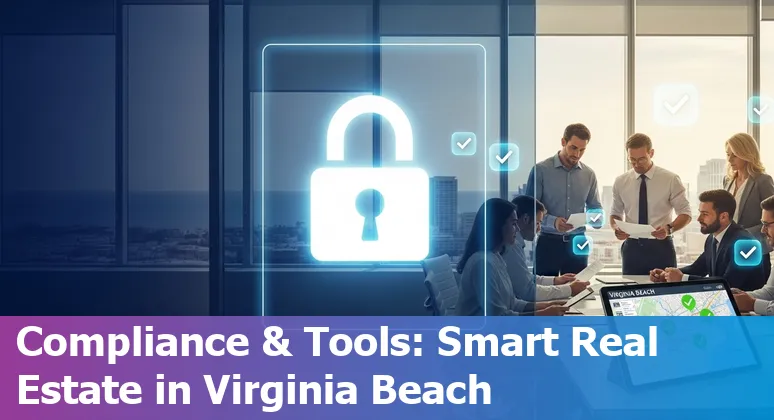Real estate agent using AI tools on a laptop with a Virginia Beach, Virginia home listing on screen in 2025