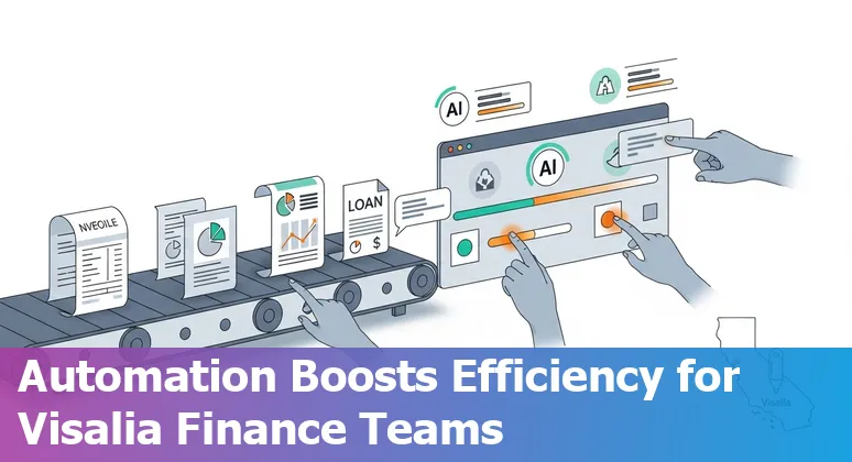 Visalia, California, US financial services team using AI dashboard to reduce costs and improve efficiency