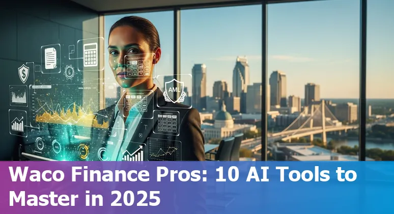 Finance professional using AI tools on laptop — dashboard showing AP automation, cashflow forecast and fraud alerts.