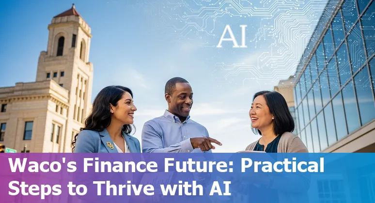 Finance professionals in Waco, Texas, US using AI tools during a team meeting — adapting to AI in 2025