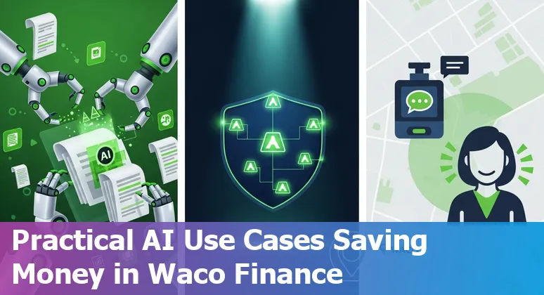 Financial services team using AI tools in Waco, Texas, US office to cut costs and improve efficiency