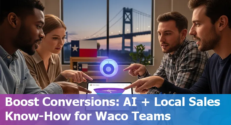 Sales professional using AI tools in Waco, Texas, US office, 2025