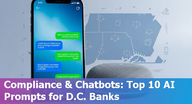 Illustration of cloud contact center and AI prompts for financial services in Washington, D.C.