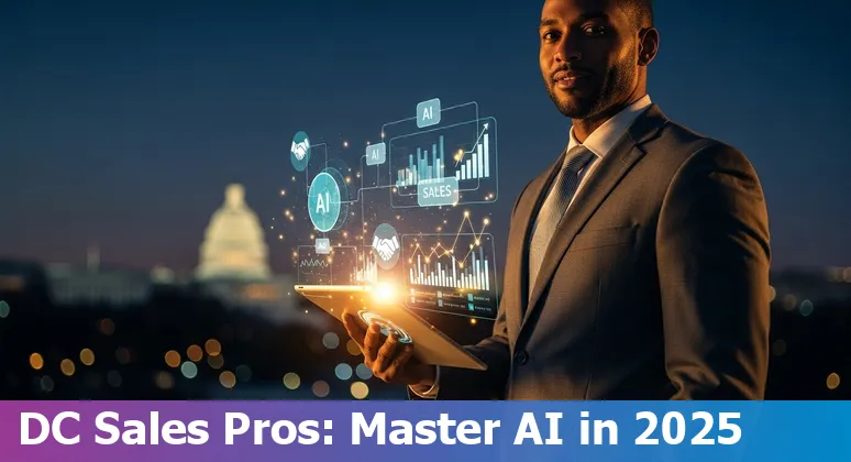 Sales professional using AI tools in Washington, DC skyline — 2025 District of Columbia guide