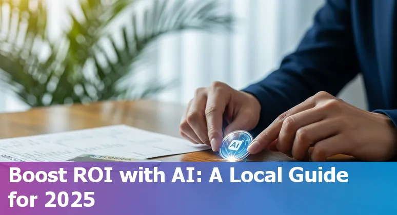 Customer service agent using AI tools in West Palm Beach, Florida office, 2025