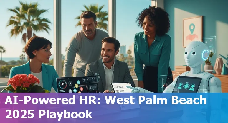 HR professional using AI tools in an office in West Palm Beach, Florida
