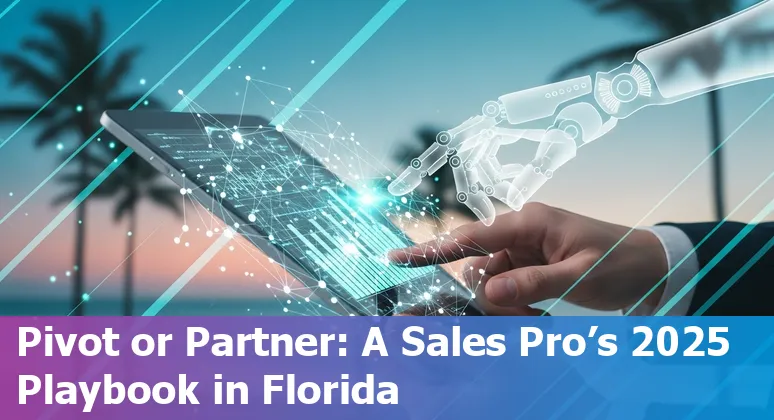 Sales team using AI tools in West Palm Beach, Florida office skyline — visualizing AI and sales in West Palm Beach, Florida