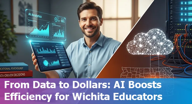 Education staff using AI tools in Wichita, Kansas office to streamline lesson planning and admin tasks