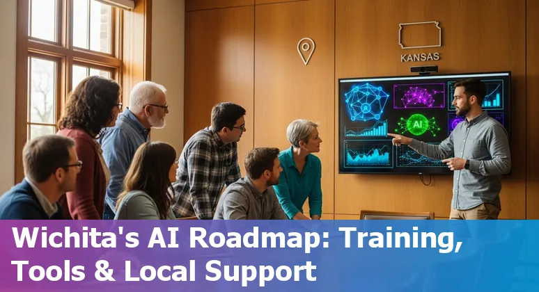 Wichita, Kansas retail storefront with AI icons showing inventory, chatbots, and personalization in 2025