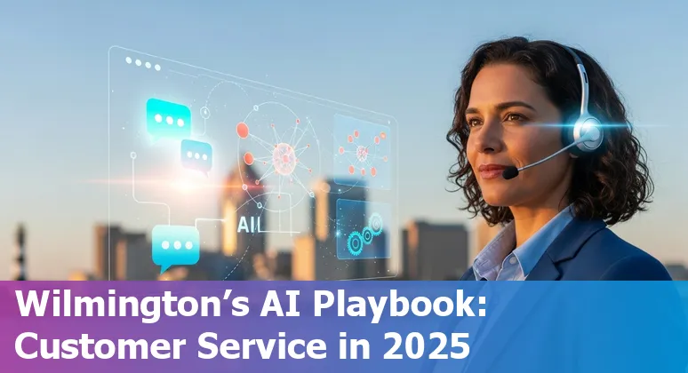Customer service professional using AI chatbot dashboard in Wilmington, North Carolina, US, 2025