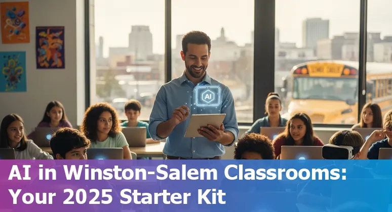 Teachers and students using AI tools in a Winston-Salem, North Carolina classroom in 2025
