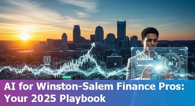 Finance professional using AI tools in Winston-Salem, North Carolina office, 2025