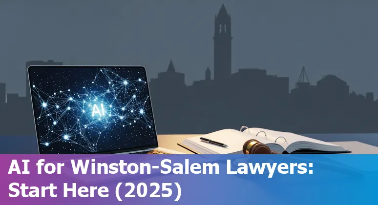 Winston-Salem, North Carolina lawyer using AI tools on a laptop in 2025