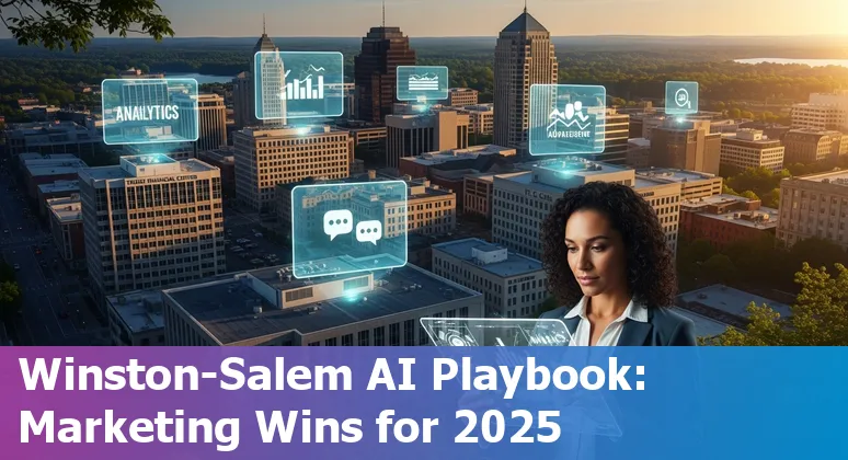 Marketing professional using AI tools in Winston-Salem, North Carolina, 2025