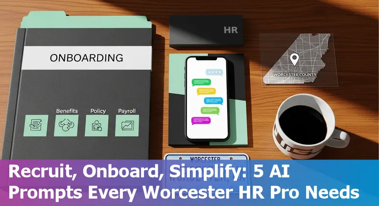 HR professional using ChatGPT to create benefits, onboarding, open enrollment, policy, and recruitment prompts for Worcester, MA.