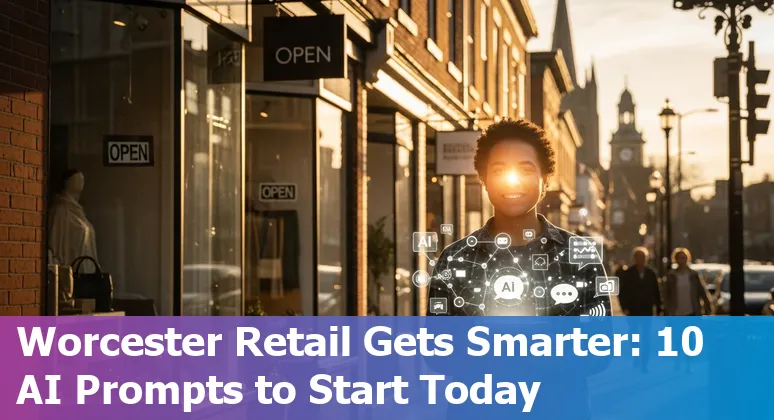 Retail store in Worcester showcasing AI-driven digital signage and inventory screens