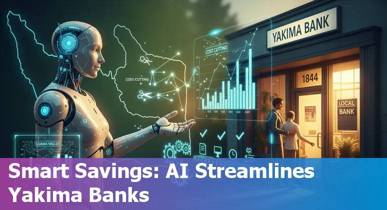 Yakima, Washington financial services team reviewing AI-driven efficiency dashboard for local bank