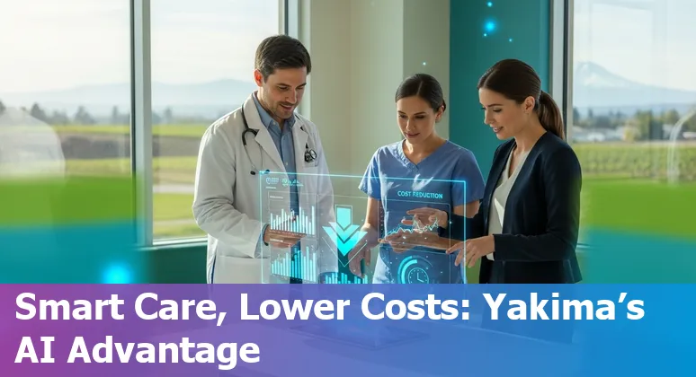 Healthcare team reviewing AI-driven dashboard to improve costs and efficiency for Yakima, Washington hospitals and employers