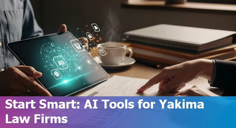 Legal professional using AI tools on laptop for Yakima, Washington law practice in 2025