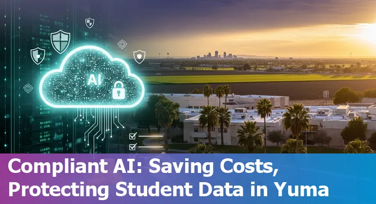 Education company team using AI dashboards in Yuma, Arizona to cut costs and improve efficiency