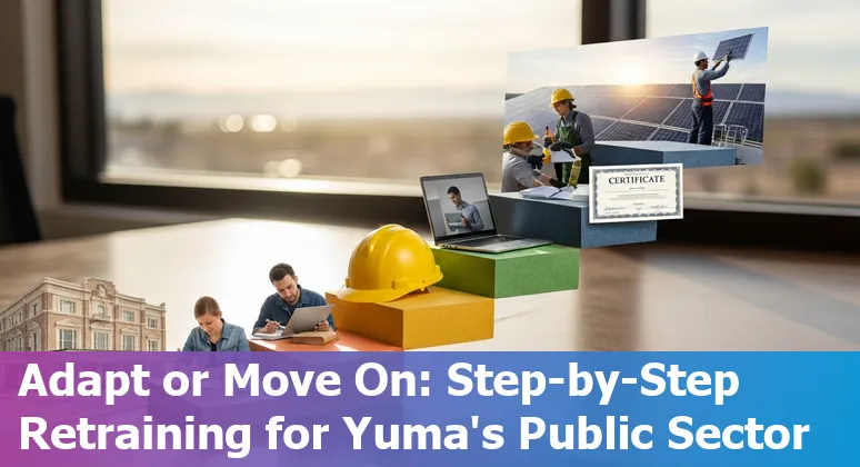 City of Yuma government office with staff collaborating on AI training and community outreach.