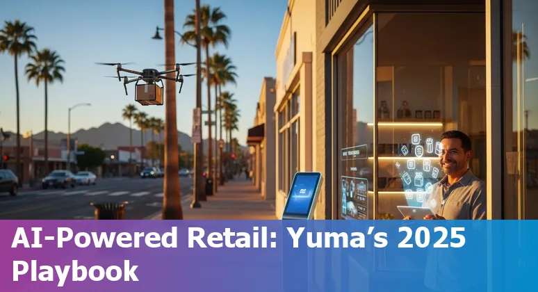 Retail team reviewing AI tools and Avalara tax setup for a Yuma, Arizona store in 2025